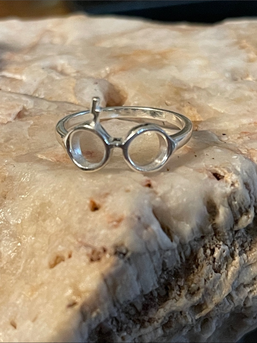 925 Sterling Silver Harry Potter Wizard Glasses Ring